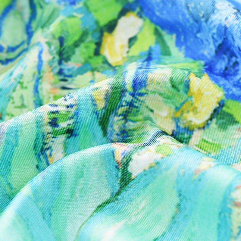 vimate 100% Silk Hair Scarf, 35 Inch Square Ladies Silk Hair Wrap Scarf for Sleeping - Image 3